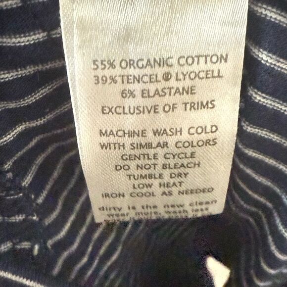 Toad & Co. Stripe Knit Faux Wrap Moxie 230 Skirt Small Navy White - Picture 5 of 5